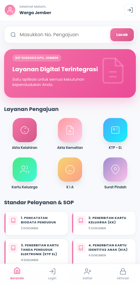 SIP Jember Screenshot